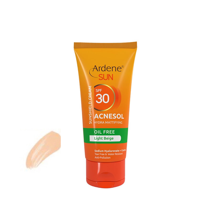 کرم ضد آفتاب رنگی آردن SPF 30 مدل Acnesol ‌مناسب پوست‌های چرب و مختلط حجم 50 میلی‌لیتر